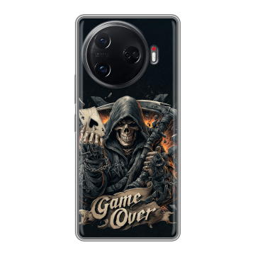 Силиконовый чехол на Tecno Camon 30 Pro 5G с принтом Скелет карты Силиконовый чехол на Tecno Camon 30 Pro 5G с принтом Скелет карты
