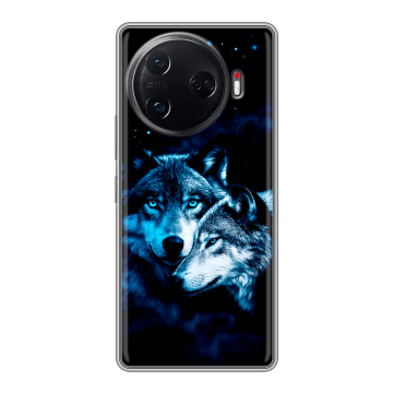 Силиконовый чехол на Tecno Camon 30 Pro 5G с принтом Волки Силиконовый чехол на Tecno Camon 30 Pro 5G с принтом Волки