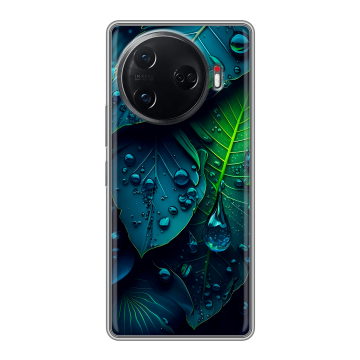 Силиконовый чехол на Tecno Camon 30 Pro 5G с принтом Листья Силиконовый чехол на Tecno Camon 30 Pro 5G с принтом Листья