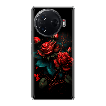 Силиконовый чехол на Tecno Camon 30 Pro 5G с принтом Розы красные