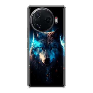 Силиконовый чехол на Tecno Camon 30 Pro 5G с принтом Волк ночной Силиконовый чехол на Tecno Camon 30 Pro 5G с принтом Волк ночной