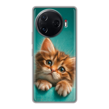 Силиконовый чехол на Tecno Camon 30 Pro 5G с принтом котенок