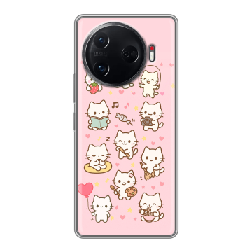 Силиконовый чехол на Tecno Camon 30 Pro 5G с принтом Hello Kitty Хелоу Кити