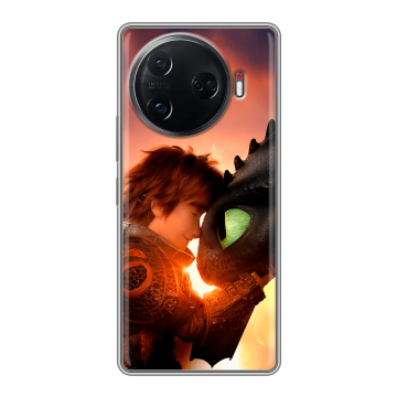 Силиконовый чехол на Tecno Camon 30 Pro 5G с принтом Как приручить дракона Силиконовый чехол на Tecno Camon 30 Pro 5G с принтом Как приручить дракона