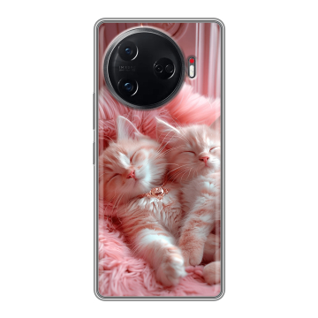 Силиконовый чехол на Tecno Camon 30 Pro 5G с принтом котята котики Силиконовый чехол на Tecno Camon 30 Pro 5G с принтом котята котики