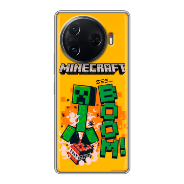 Силиконовый чехол на Tecno Camon 30 Pro 5G с принтом Майнкрафт Minecraft