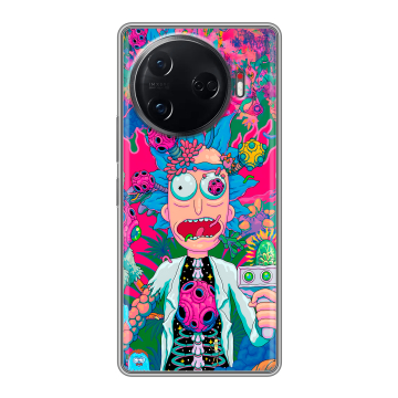 Силиконовый чехол на Tecno Camon 30 Pro 5G с принтом Рик и Морти Rick Morty