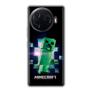 Силиконовый чехол на Tecno Camon 30 Pro 5G с принтом Майнкрафт Minecraft