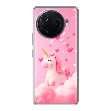 Силиконовый чехол на Tecno Camon 30 Pro 5G с принтом Единорог