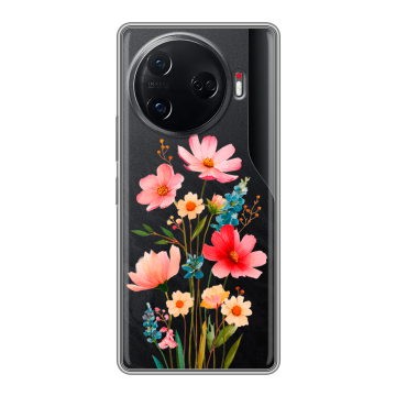 Силиконовый чехол на Tecno Camon 30 Pro 5G с принтом Цветы Силиконовый чехол на Tecno Camon 30 Pro 5G с принтом Цветы