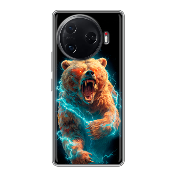 Силиконовый чехол на Tecno Camon 30 Pro 5G с принтом Медведь Силиконовый чехол на Tecno Camon 30 Pro 5G с принтом Медведь