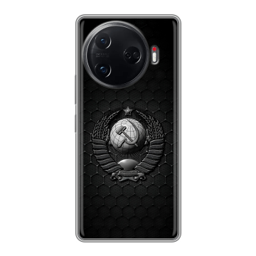 Силиконовый чехол на Tecno Camon 30 Pro 5G с принтом Герб Флаг СССР Силиконовый чехол на Tecno Camon 30 Pro 5G с принтом Герб Флаг СССР