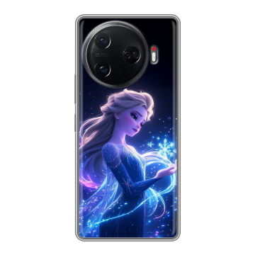 Силиконовый чехол на Tecno Camon 30 Pro 5G с принтом Холодное сердце Frozen