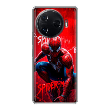 Силиконовый чехол на Tecno Camon 30 Pro 5G с принтом Spiderman Человек паук Силиконовый чехол на Tecno Camon 30 Pro 5G с принтом Spiderman Человек паук