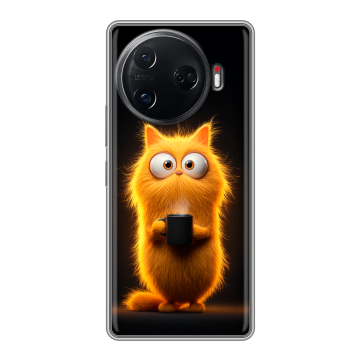 Силиконовый чехол на Tecno Camon 30 Pro 5G с принтом Смешной кот