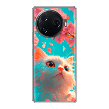 Силиконовый чехол на Tecno Camon 30 Pro 5G с принтом Красивый кот