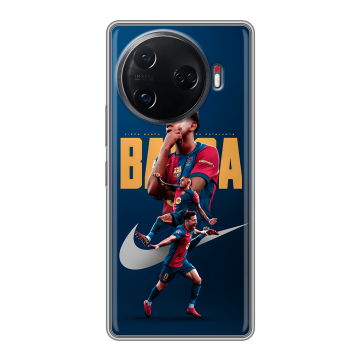 Силиконовый чехол на Tecno Camon 30 Pro 5G с принтом Барселона Barca Yamal 