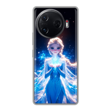 Силиконовый чехол на Tecno Camon 30 Pro 5G с принтом Холодное сердце Frozen