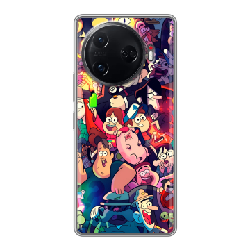 Силиконовый чехол на Tecno Camon 30 Pro 5G с принтом Gravity Falls Гравити Фолз