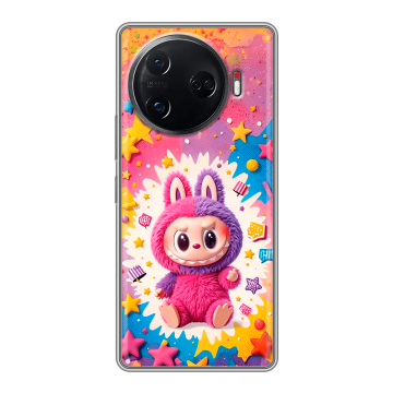Силиконовый чехол на Tecno Camon 30 Pro 5G с принтом Labubu Лабубу
