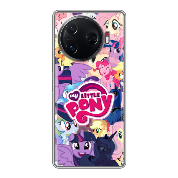 Силиконовый чехол на Tecno Camon 30 Pro 5G с принтом My little pony Дружба чудо