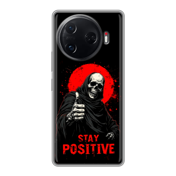 Силиконовый чехол на Tecno Camon 30 Pro 5G с принтом смешной скелет