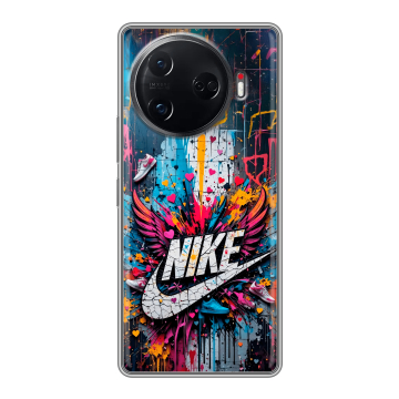 Силиконовый чехол на Tecno Camon 30 Pro 5G с принтом Nike Найк Силиконовый чехол на Tecno Camon 30 Pro 5G с принтом Nike Найк