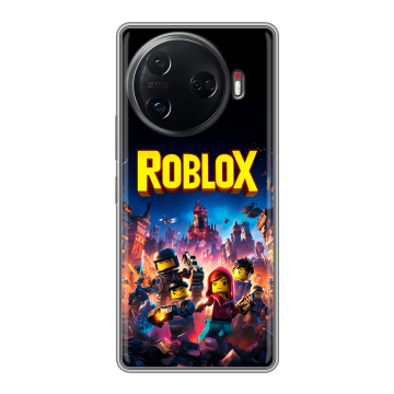 Силиконовый чехол на Tecno Camon 30 Pro 5G с принтом Roblox Роблокс