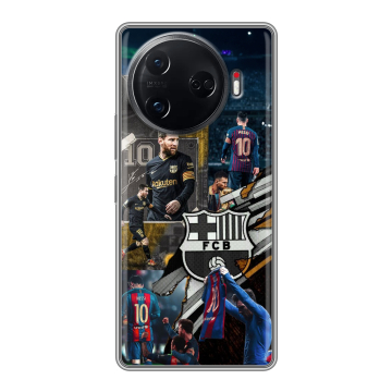 Силиконовый чехол на Tecno Camon 30 Pro 5G с принтом Messi Barcelona