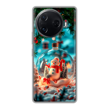 Силиконовый чехол на Tecno Camon 30 Pro 5G с принтом Новый год