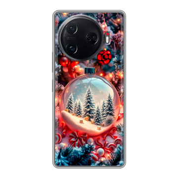 Силиконовый чехол на Tecno Camon 30 Pro 5G с принтом Новый год