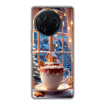 Силиконовый чехол на Tecno Camon 30 Pro 5G с принтом Новый год