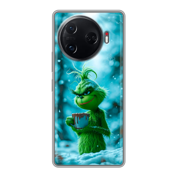 Силиконовый чехол на Tecno Camon 30 Pro 5G с принтом Новый год гринч