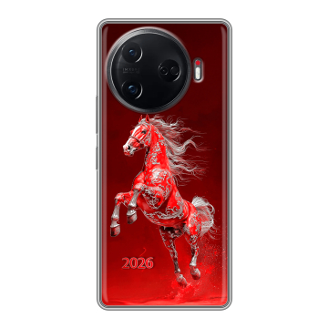 Силиконовый чехол на Tecno Camon 30 Pro 5G с принтом Новый год