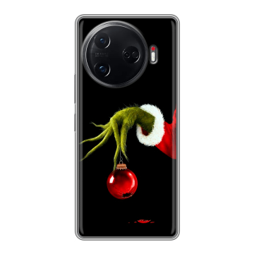 Силиконовый чехол на Tecno Camon 30 Pro 5G с принтом Новый год Гринч