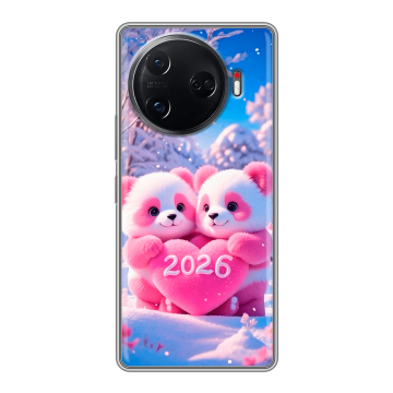 Силиконовый чехол на Tecno Camon 30 Pro 5G с принтом Новый год
