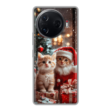 Силиконовый чехол на Tecno Camon 30 Pro 5G с принтом Новый год