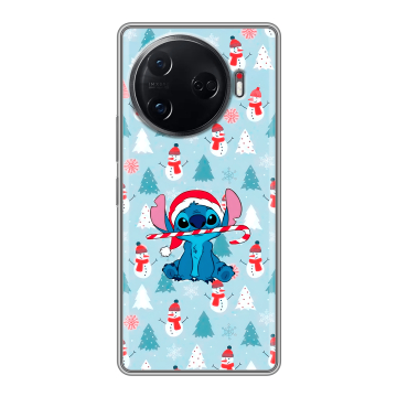 Силиконовый чехол на Tecno Camon 30 Pro 5G с принтом Стич Новый год Силиконовый чехол на Tecno Camon 30 Pro 5G с принтом Стич Новый год