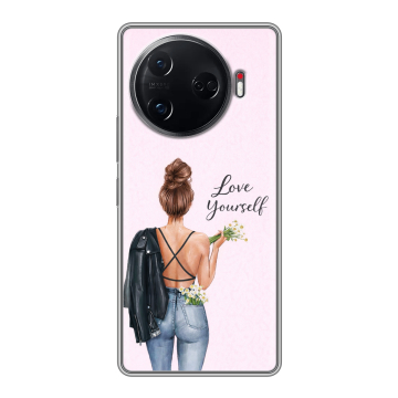 Силиконовый чехол на Tecno Camon 30 Pro 5G с принтом женский
