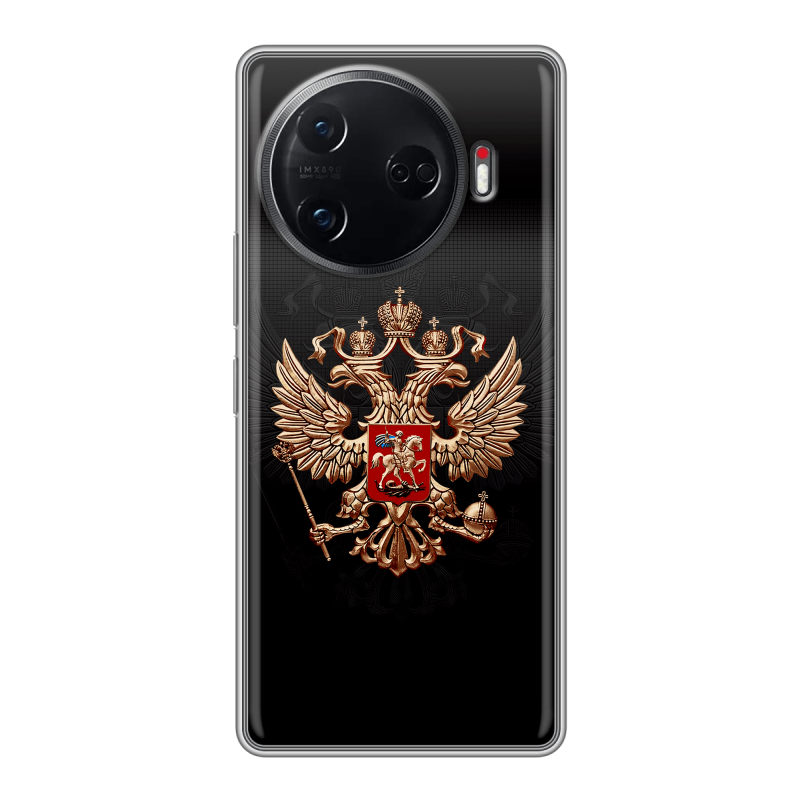 Силиконовый чехол на Tecno Camon 30 Pro 5G с принтом Герб России Силиконовый чехол на Tecno Camon 30 Pro 5G с принтом Герб России