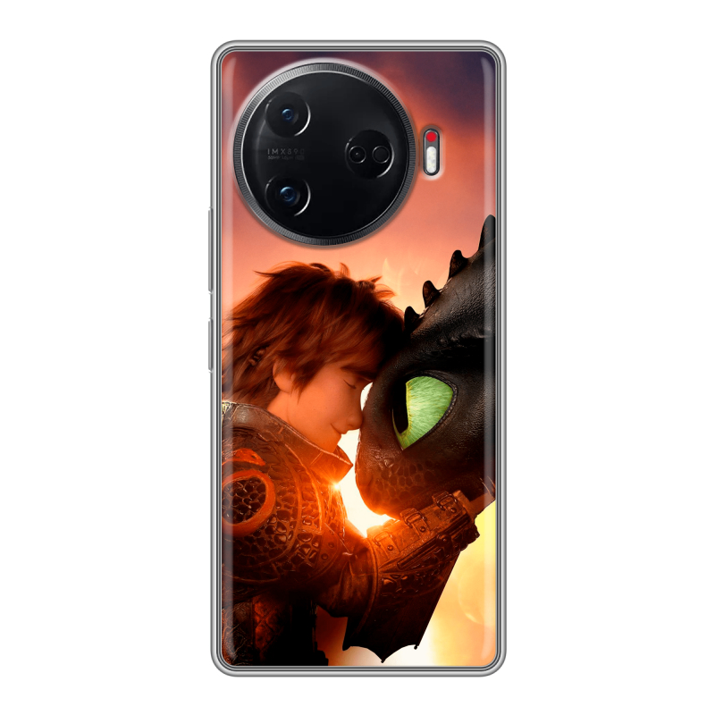Силиконовый чехол на Tecno Camon 30 Pro 5G с принтом Как приручить дракона Силиконовый чехол на Tecno Camon 30 Pro 5G с принтом Как приручить дракона