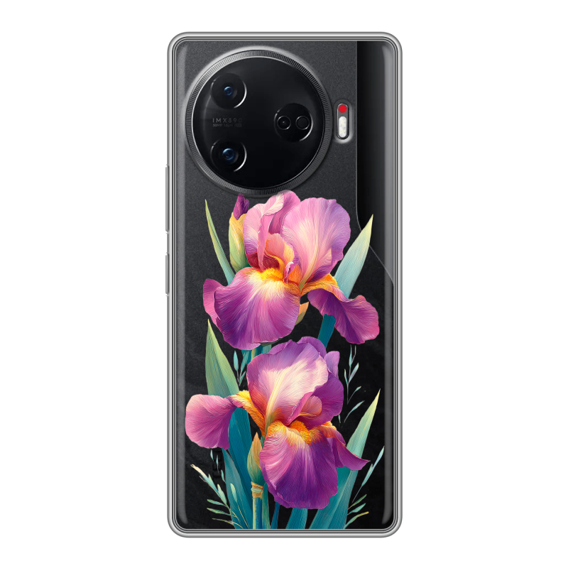 Силиконовый чехол на Tecno Camon 30 Pro 5G с принтом Цветы орхидеи Силиконовый чехол на Tecno Camon 30 Pro 5G с принтом Цветы орхидеи