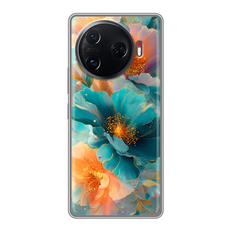 Силиконовый чехол на Tecno Camon 30 Pro 5G с принтом Цветы Силиконовый чехол на Tecno Camon 30 Pro 5G с принтом Цветы