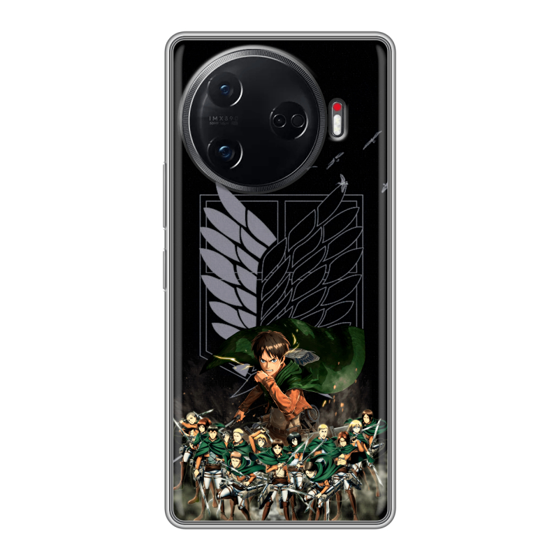 Силиконовый чехол на Tecno Camon 30 Pro 5G с принтом Атака титанов Силиконовый чехол на Tecno Camon 30 Pro 5G с принтом Атака титанов