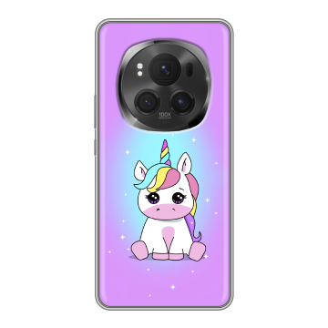 Силиконовый чехол на Honor Magic 6 Pro с принтом Единорог Силиконовый чехол на Honor Magic 6 Pro с принтом Единорог