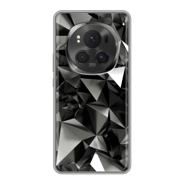 Силиконовый чехол на Honor Magic 6 Pro с принтом Черные кристаллы Силиконовый чехол на Honor Magic 6 Pro с принтом Черные кристаллы