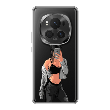 Силиконовый чехол на Honor Magic 6 Pro с принтом Женские принты Силиконовый чехол на Honor Magic 6 Pro с принтом Женские принты
