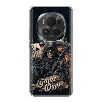 Силиконовый чехол на Honor Magic 6 Pro с принтом Скелет карты Силиконовый чехол на Honor Magic 6 Pro с принтом Скелет карты