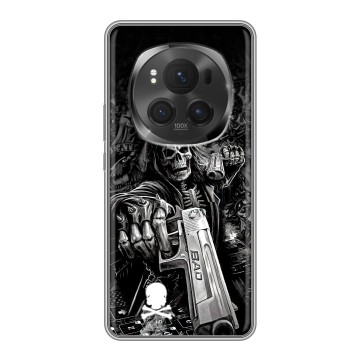 Силиконовый чехол на Honor Magic 6 Pro с принтом Скелет Силиконовый чехол на Honor Magic 6 Pro с принтом Скелет