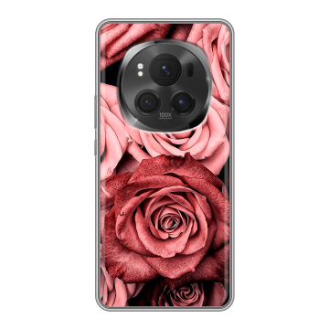 Силиконовый чехол на Honor Magic 6 Pro с принтом Цветы розы Силиконовый чехол на Honor Magic 6 Pro с принтом Цветы розы